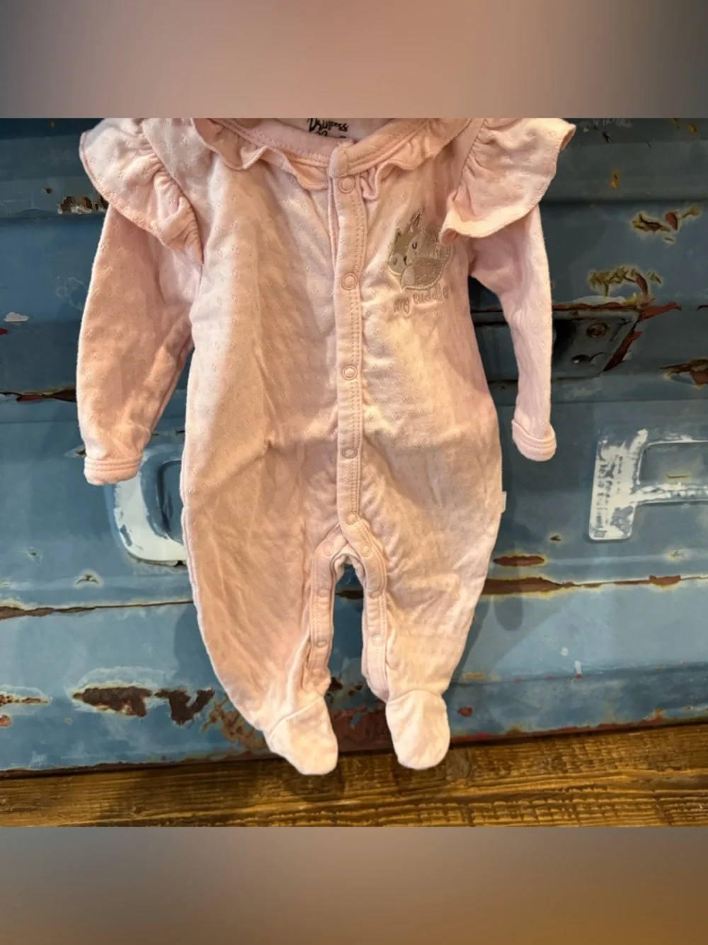 Baby Girls Clothing Bundle Lot - 3-6 Months Tutu Skirt, Shorts, Sleeper, Shirt - Picture 7 of 9